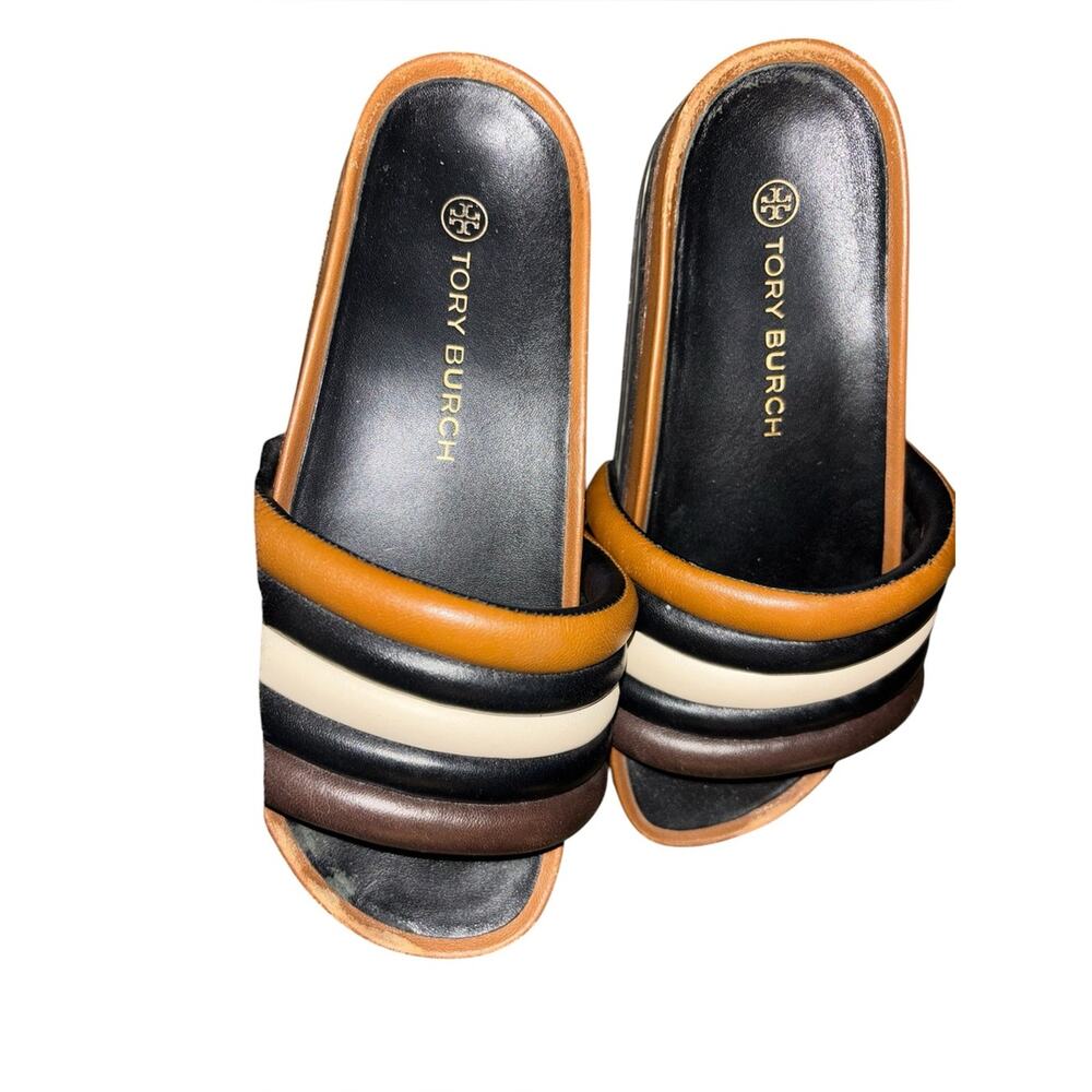Tory Burch Quilted Platform Sandals 7.5
